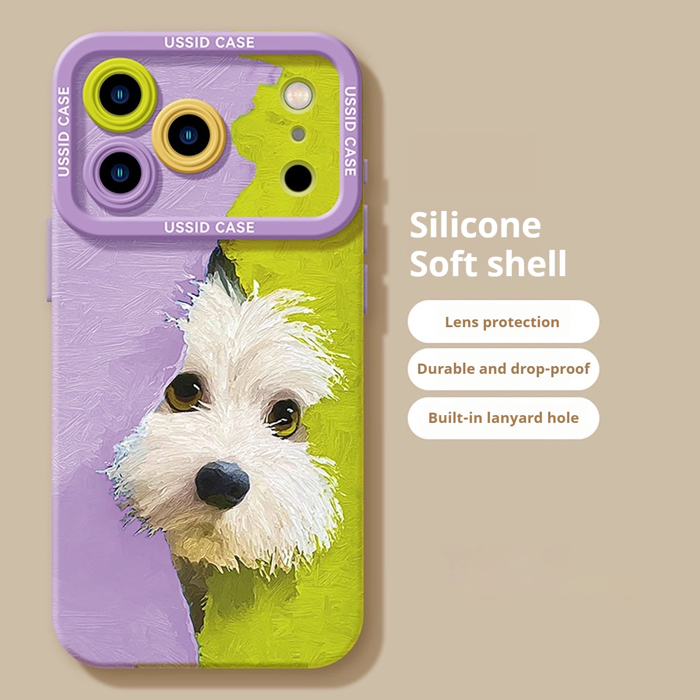 Plush puppy Apple phone case