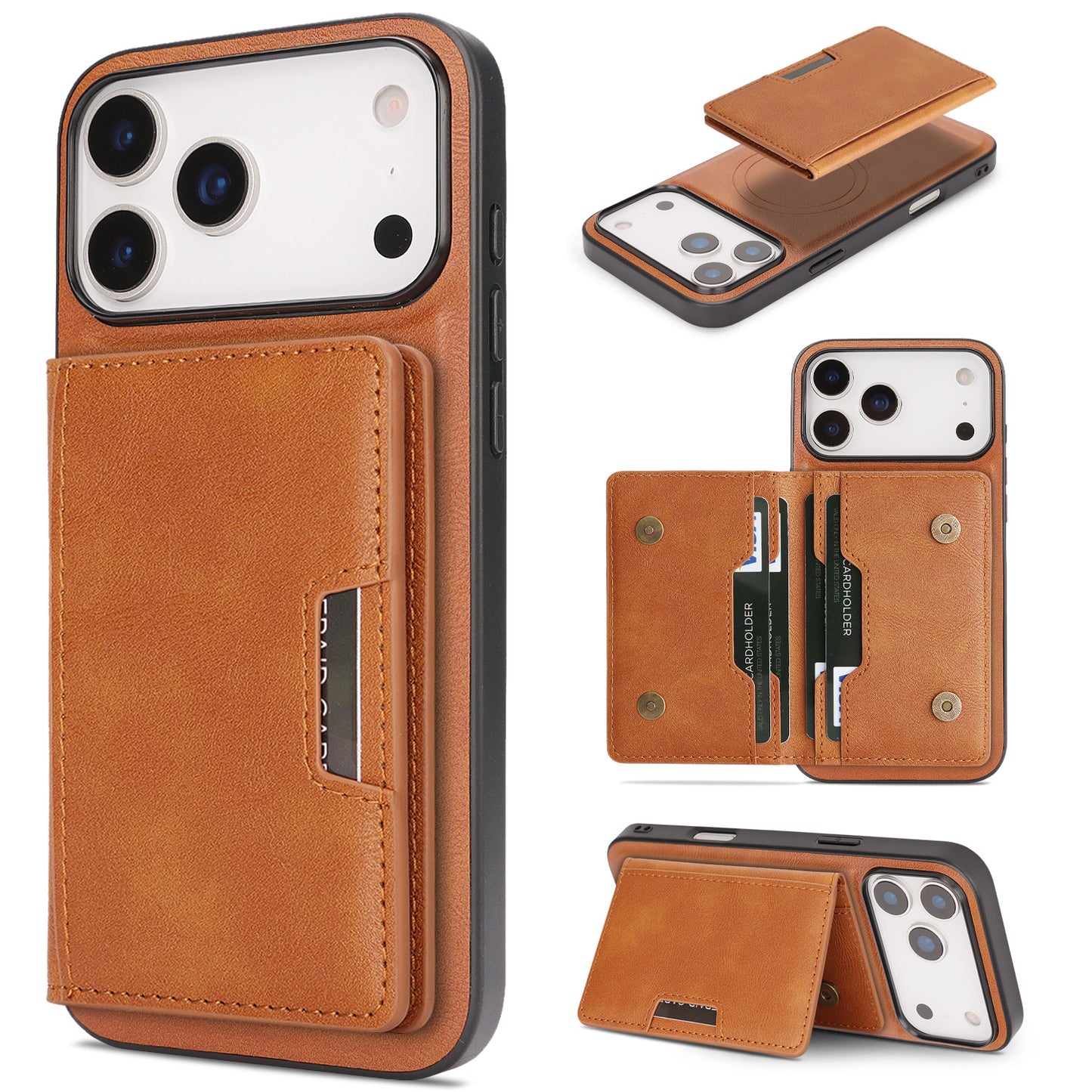 Split Card Holder Magnetic Apple Phone Case