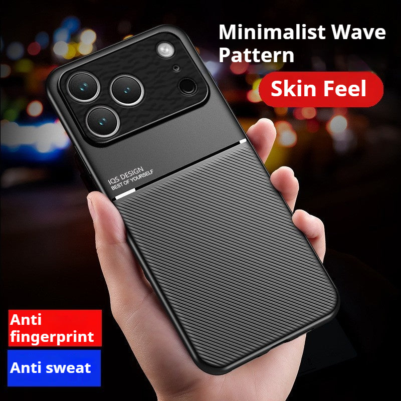 Minimalist textured magnetic Apple phone case
