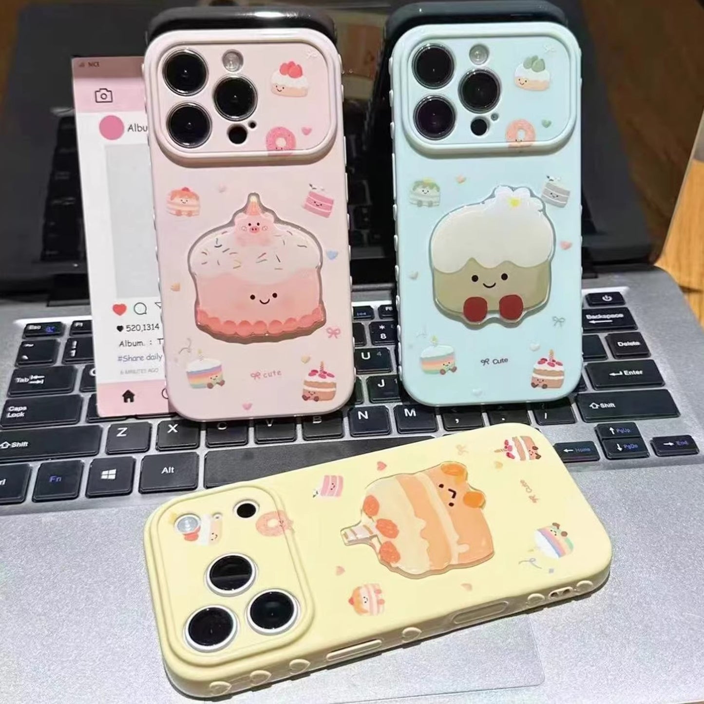 Creative cake-shaped anti-drop Apple phone case