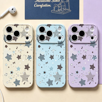 Glittery five-pointed star Apple phone case