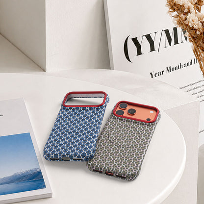 Simple solid color leather magnetic frameless Apple phone case