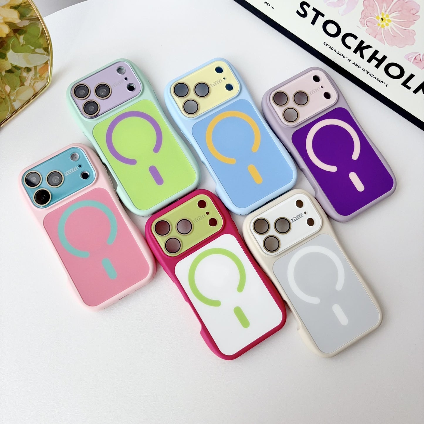 Slim Waist Liquid Magnetic Apple Phone Case