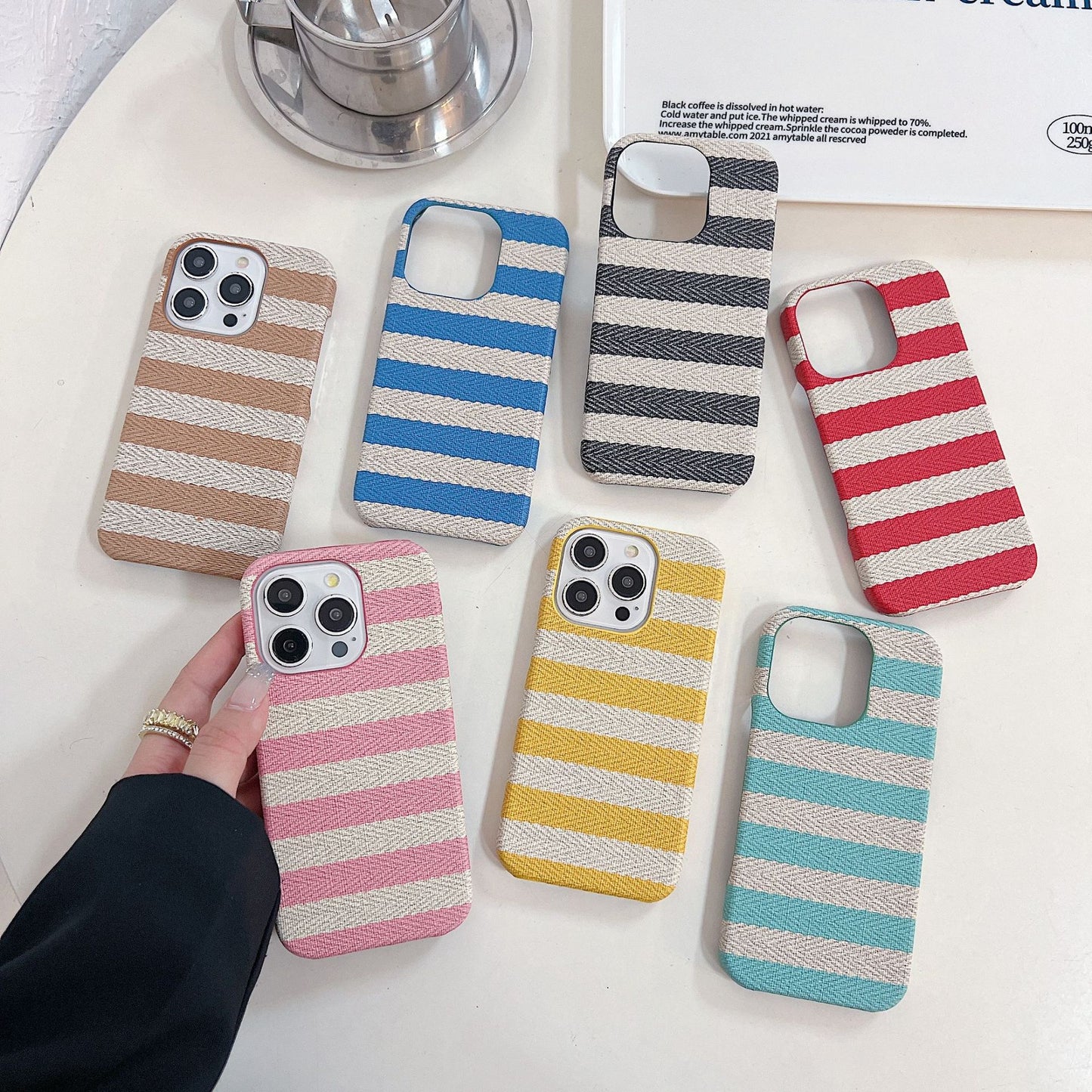 Simple fabric half-coverage Apple phone case