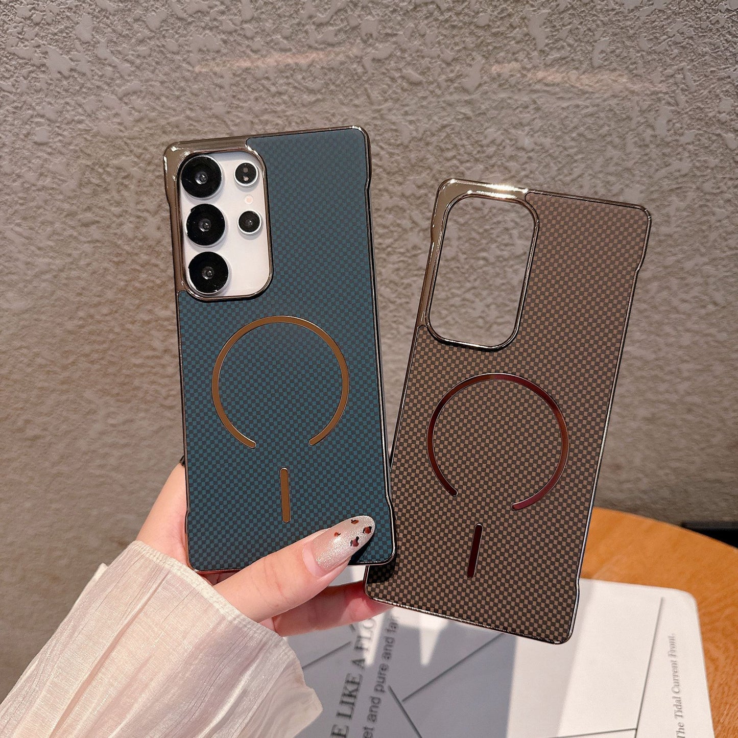 Frameless Kevlar Anti-drop Magnetic Samsung Phone Case