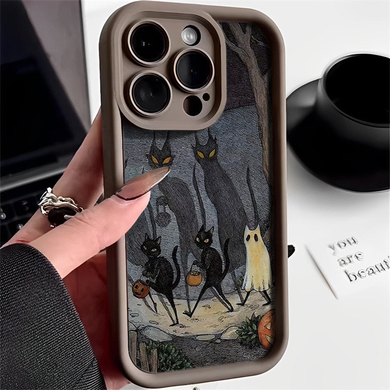 Cartoon Ghost Cat Apple Phone Case