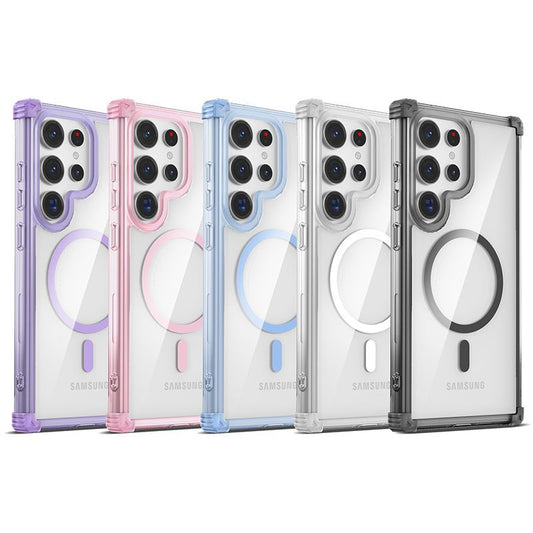 Right-angle transparent magnetic Samsung phone case