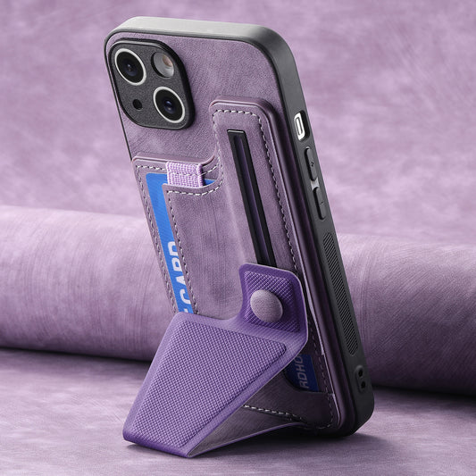 Leather Card Holder Stand iPhone Case