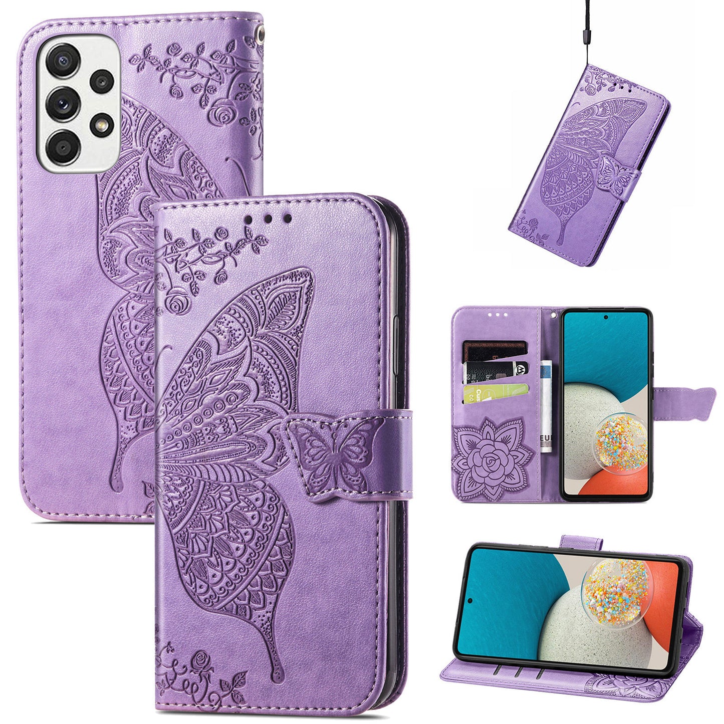 Samsung Big Butterfly Flip Fashion Phone Case