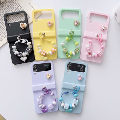 Cute Bunny Charm Hard Case for Samsung Z Flip