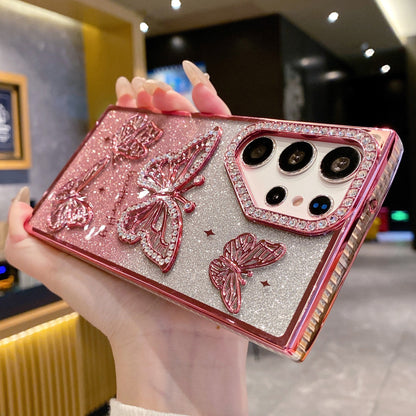 3D Glitter Rhinestone Butterfly Samsung Phone Case