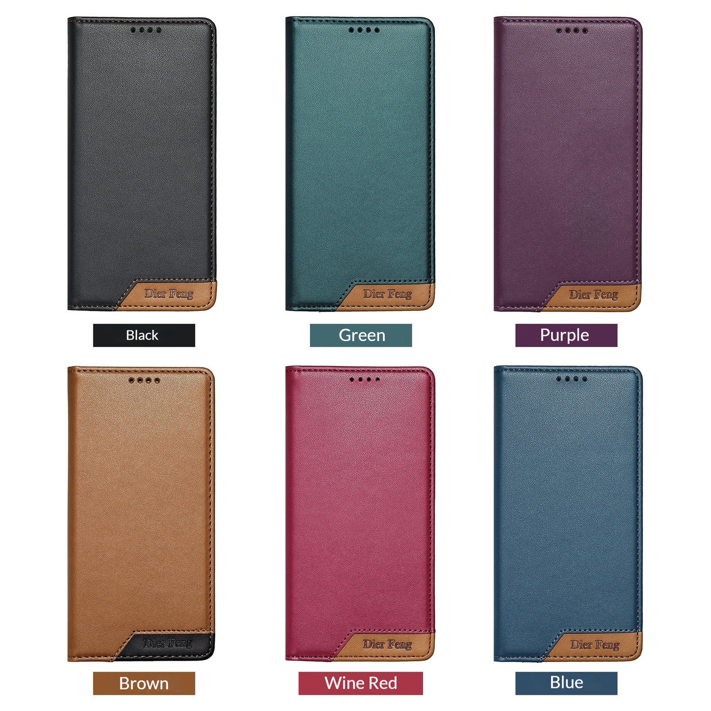Flip SIM card slot leather case magnetic Apple phone case