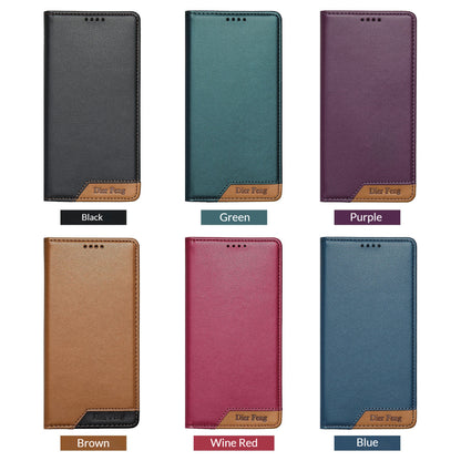 Flip SIM card slot leather case magnetic Apple phone case