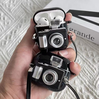 Retro Camera TPU Anti-drop Earphone Protective Case