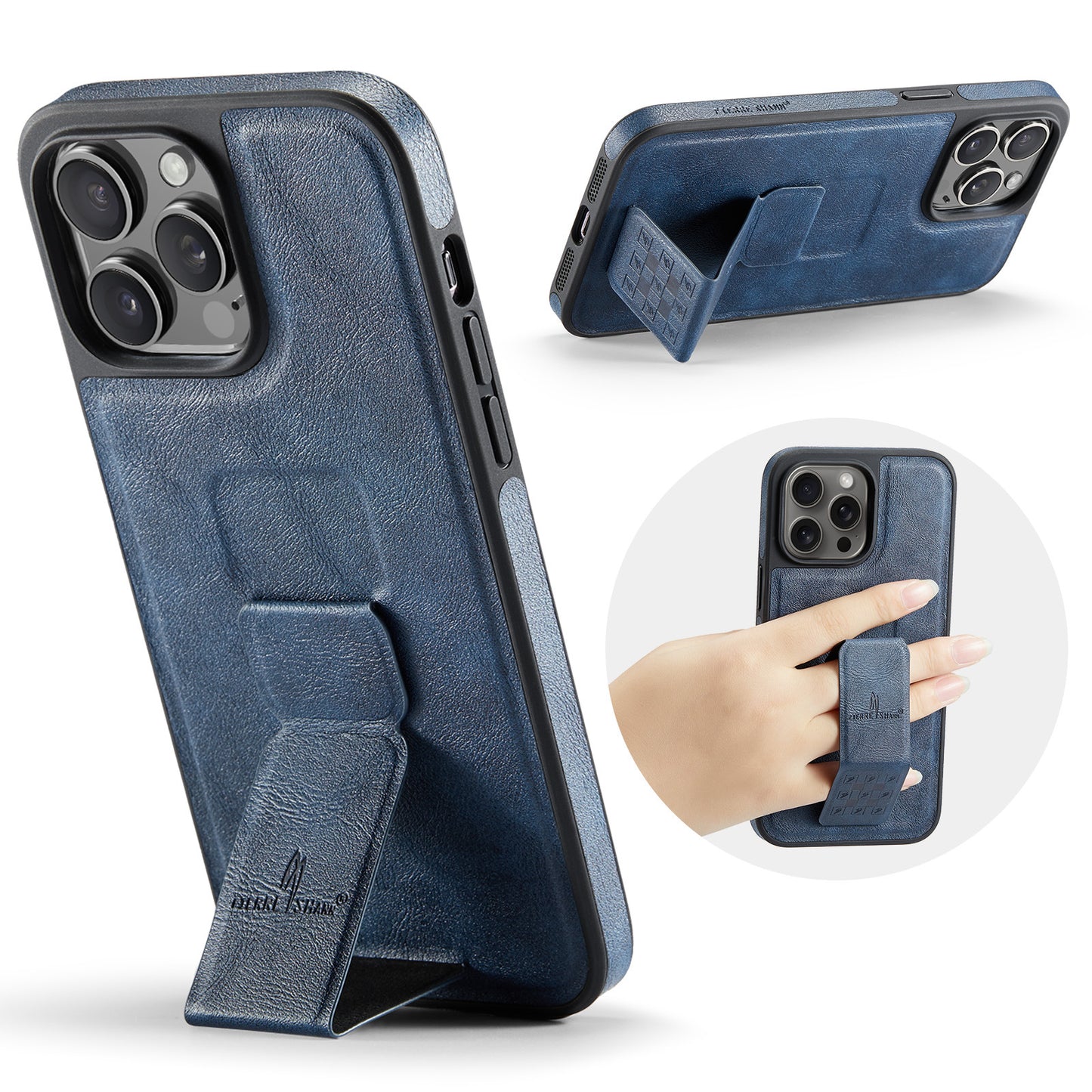 Folding Stand Magnetic Leather Apple Phone Case