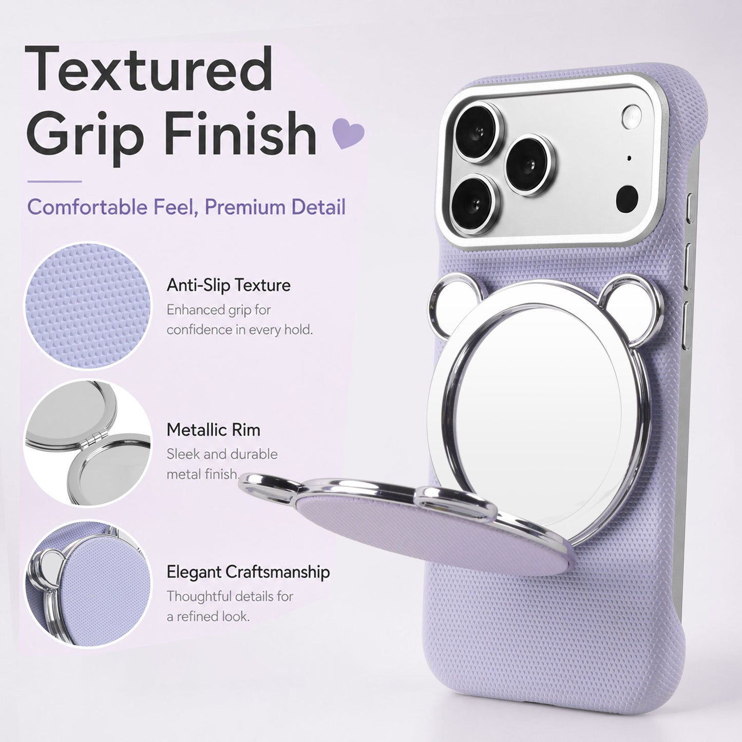 Magnetic Mini Makeup Mirror Apple Phone Case