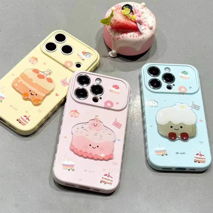 Creative cake-shaped anti-drop Apple phone case