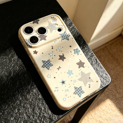 Glittery five-pointed star Apple phone case