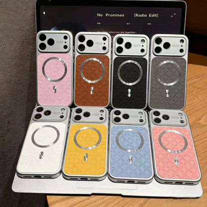 Diamond-patterned magnetic Apple phone case