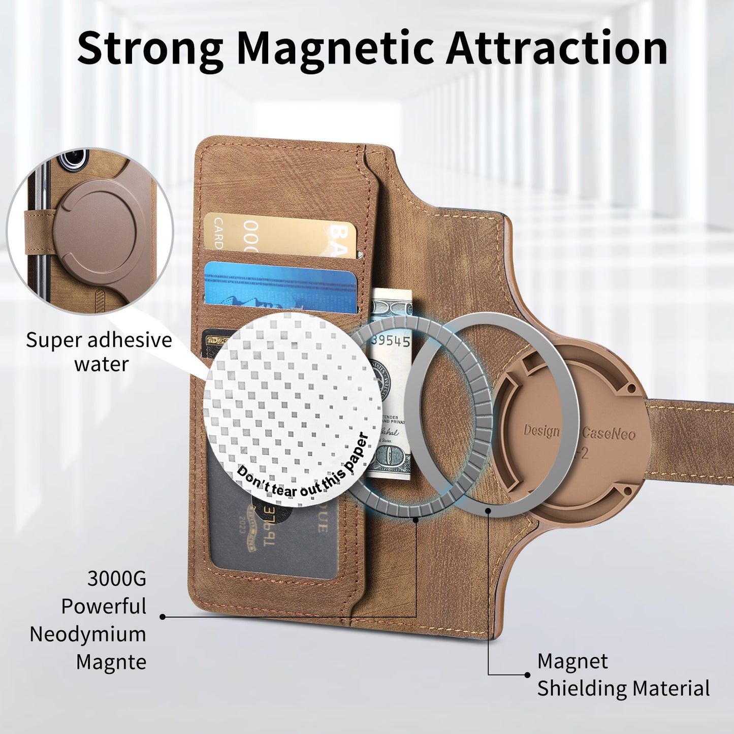 Magnetic detachment Samsung ZFold phone case