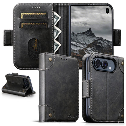Folio-style card-holder leather case for iPhone Duo