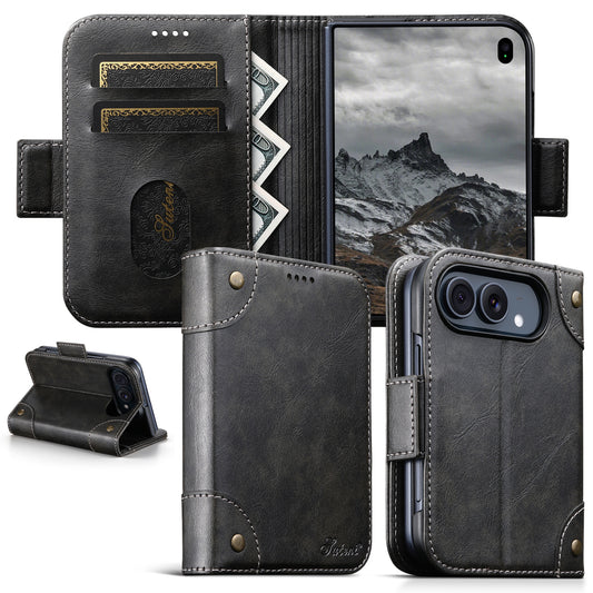 Folio-style card-holder leather case for iPhone Duo