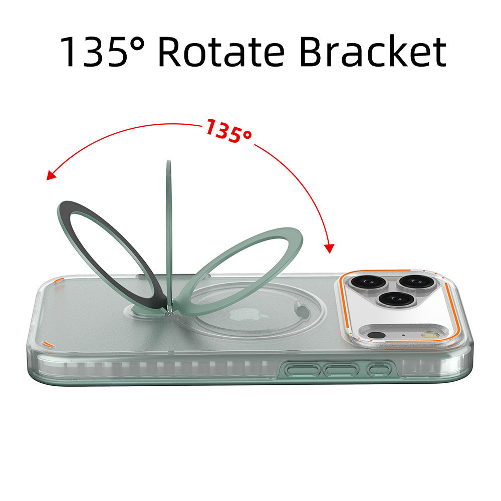 Frosted anti-drop magnetic stand Apple phone case