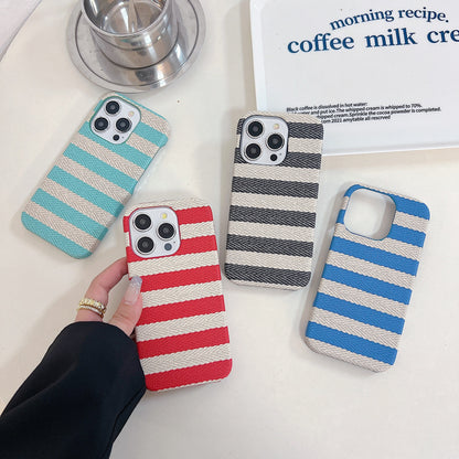 Simple fabric half-coverage Apple phone case
