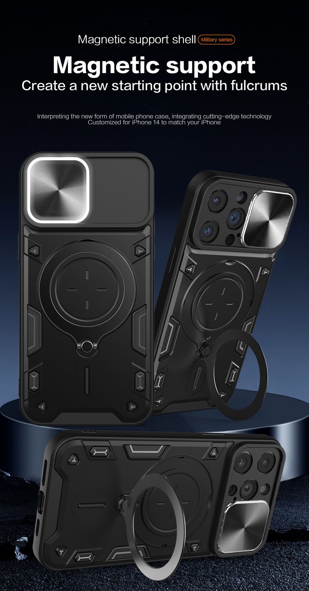 Window-mounted anti-drop magnetic Apple phone case
