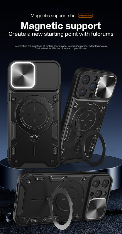 Window-mounted anti-drop magnetic Apple phone case