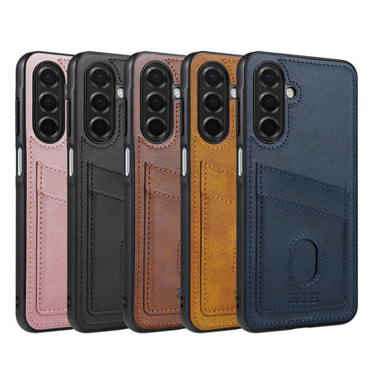 Business SIM card insert leather case Samsung phone case