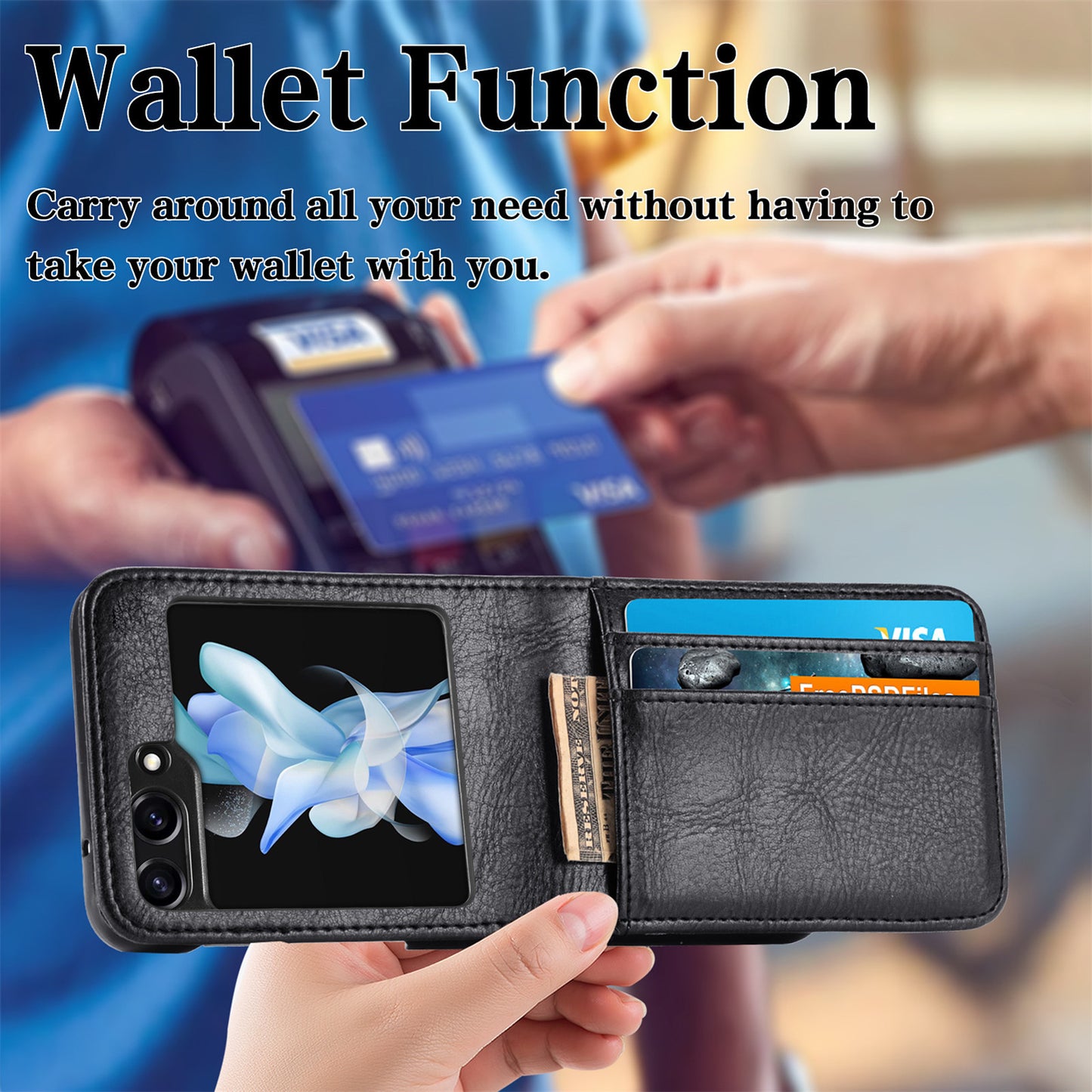 Business ZFlip folding conjoined multi-card protective case