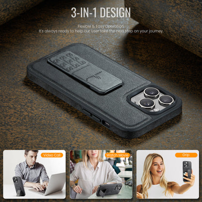 Folding Stand Magnetic Leather Apple Phone Case