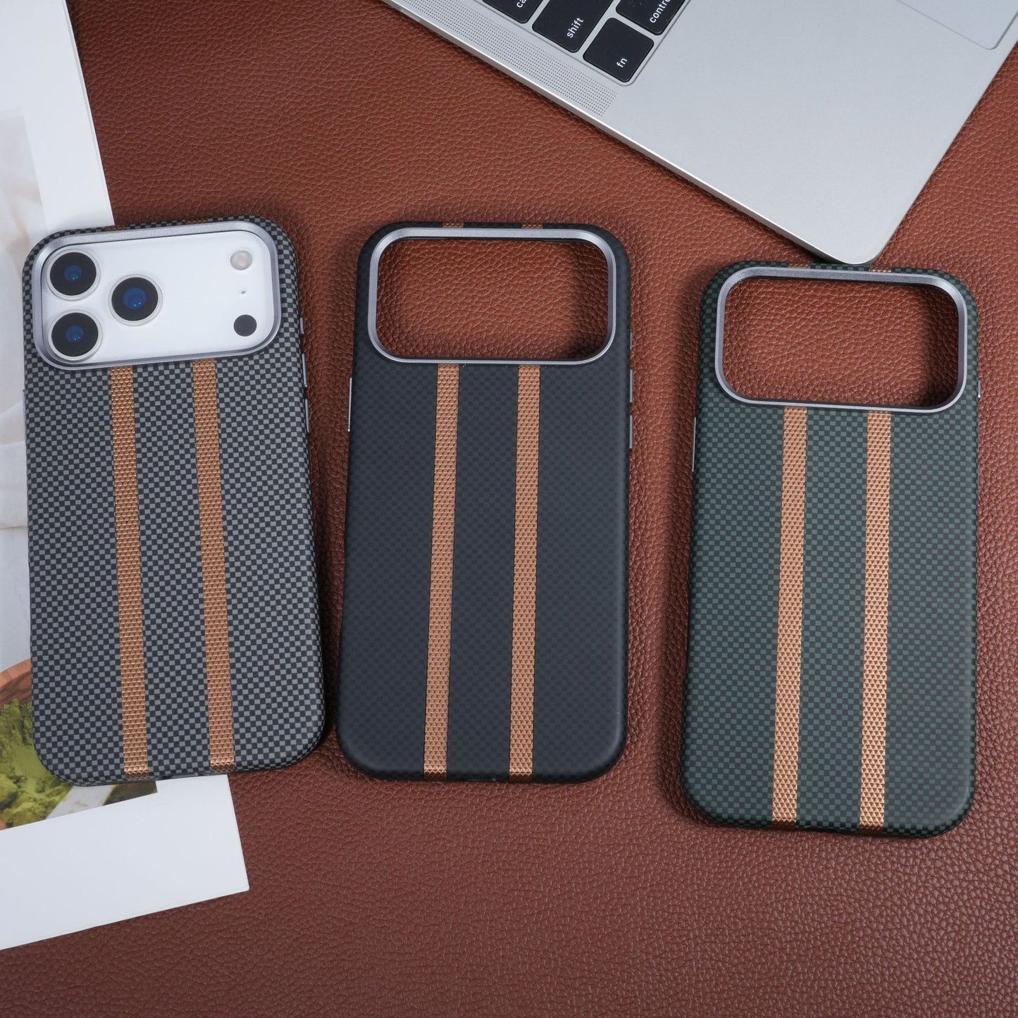 Sports car style gold shield magnetic leather Apple phone case
