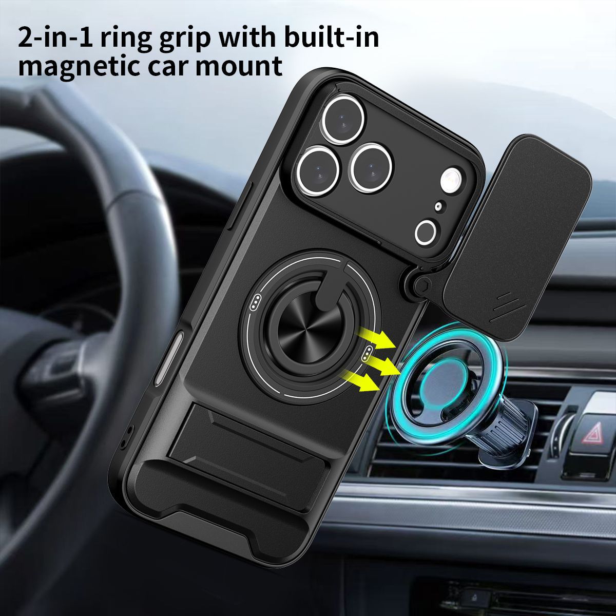 Anti-drop stand magnetic Apple phone case