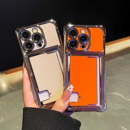 Electroplating creative card holder Apple phone case