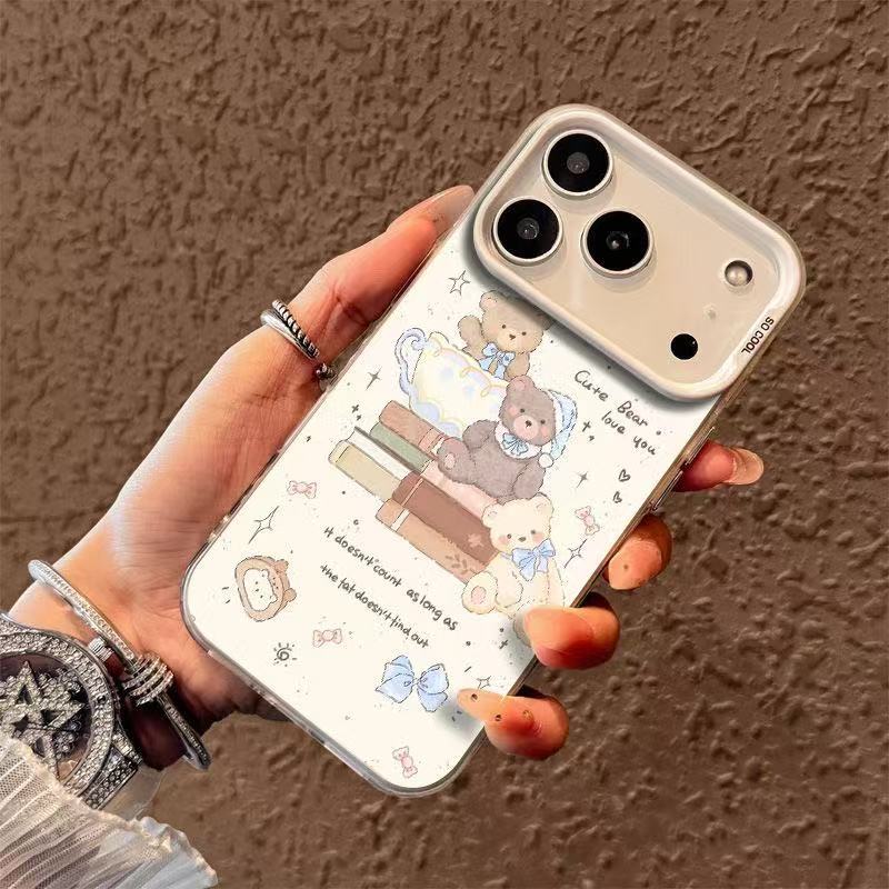 Cute Creamy Bear Anti-drop Apple Phone Case