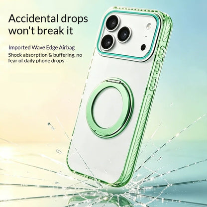 Transparent rotating stand magnetic Apple phone case