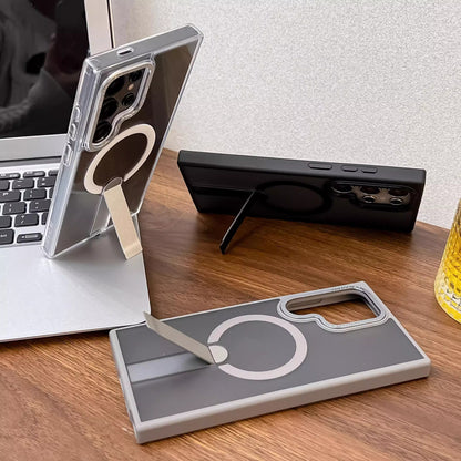 Matte Skin Feeling Magnetic Bracket Samsung Phone Case