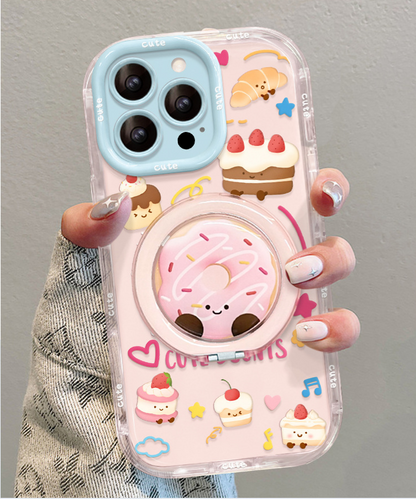 Dessert cake rotating stand Apple phone case