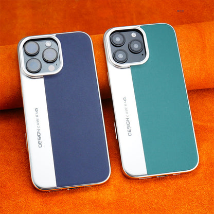 Electroplating leather Apple phone case