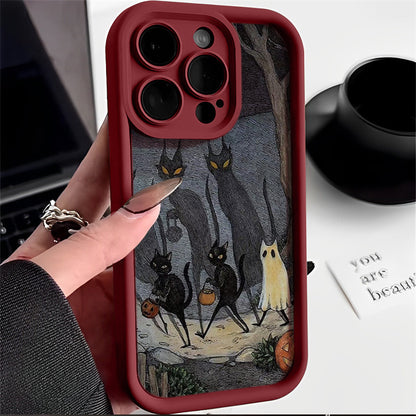 Cartoon Ghost Cat Apple Phone Case