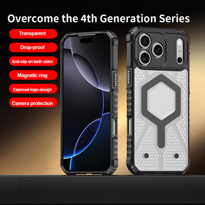 Transparent back panel anti-drop magnetic Apple phone case