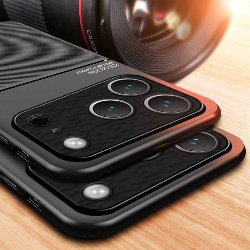 Minimalist textured magnetic Apple phone case
