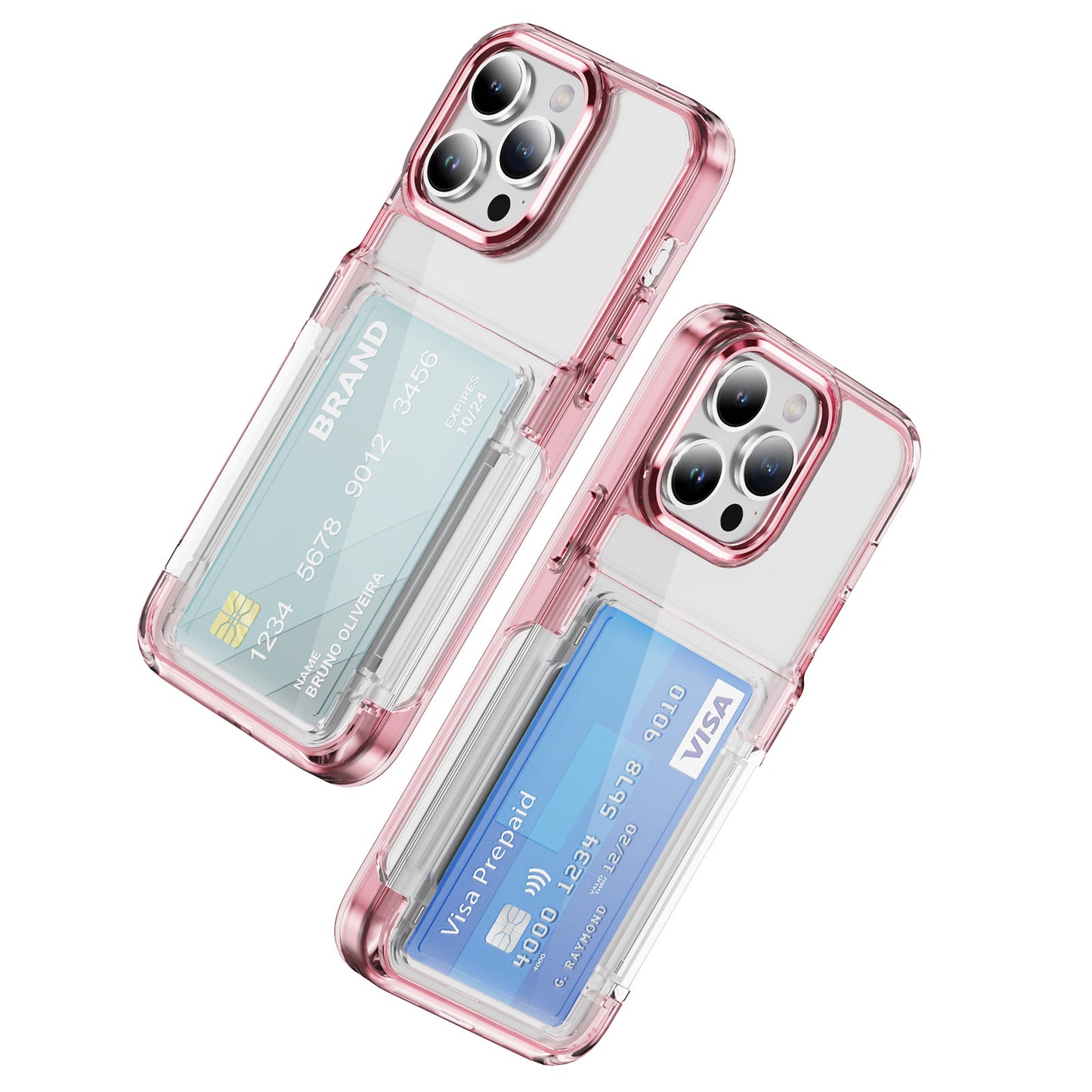 Flip Card Holder Transparent Apple Phone Case