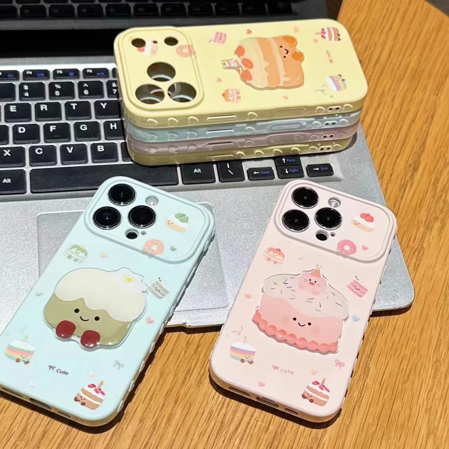 Creative cake-shaped anti-drop Apple phone case