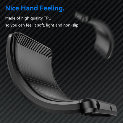 Full-coverage shockproof brushed carbon fiber Samsung phone case