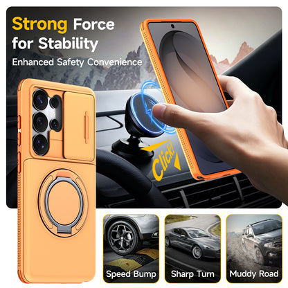 Starry Sky Sliding Window Card Holder Samsung Phone Case