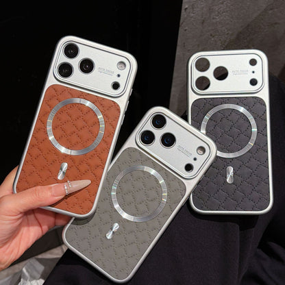 Diamond-patterned magnetic Apple phone case