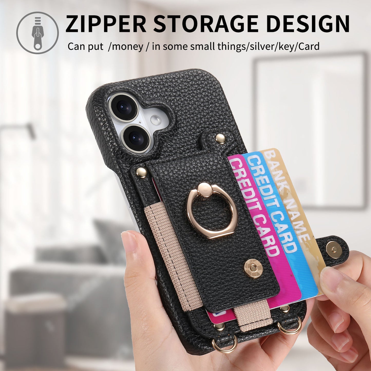 Long lanyard crossbody iPhone case